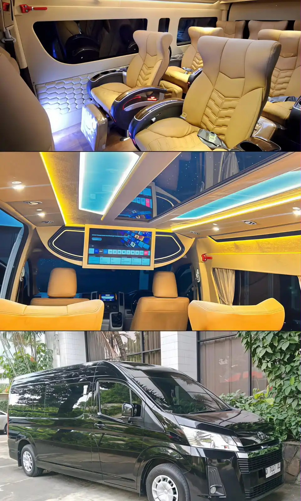 Foto asli Toyota Hiace Premio Grand Luxury 9-10 Seat Family Transport